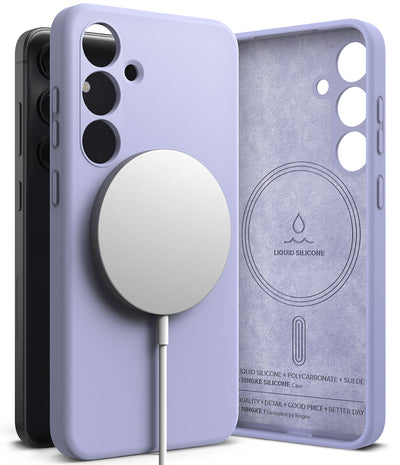 Samsung Galaxy S24 Back Cover Case | Silicone Magnetic - Lavender