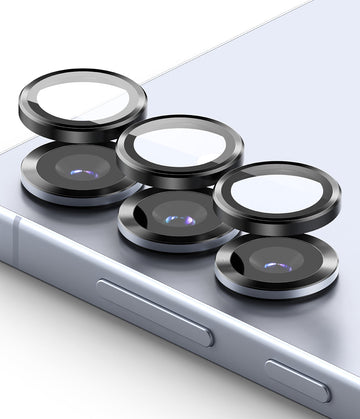 Samsung Galaxy S25 Plus Camera Lens Frame Glass - Black  (2 Pack)