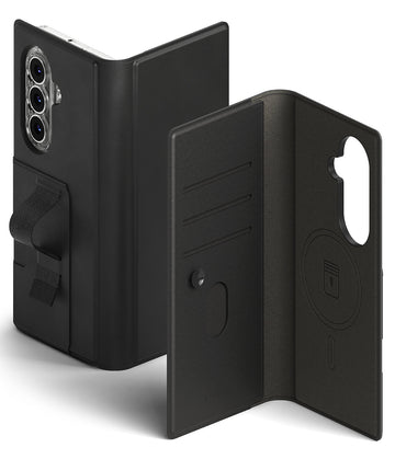 Samsung Galaxy Z Fold 7 Back Cover Case | Folio Grip Wallet Magnetic - Black