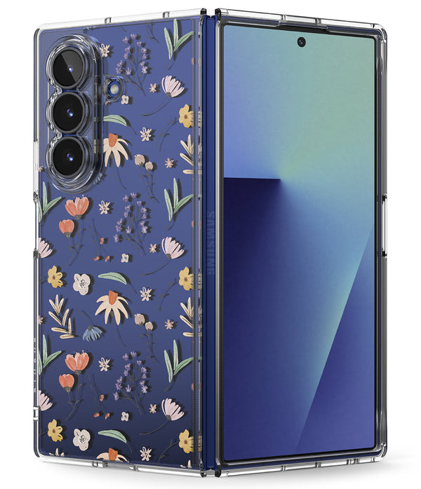 Samsung Galaxy Z Fold 7 Back Cover Case Fusion Design - Dry Flowers