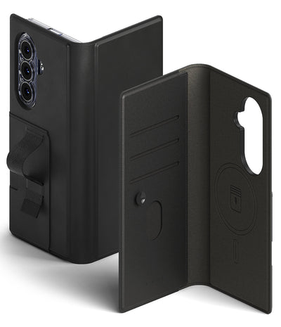 Samsung Galaxy Z Fold 8 Ultra Back Cover Case | Folio Grip Wallet Magnetic - Black