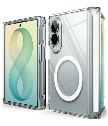 Samsung Galaxy Z Fold 8 Back cover case | Fusion Flap - Magnetic Clear