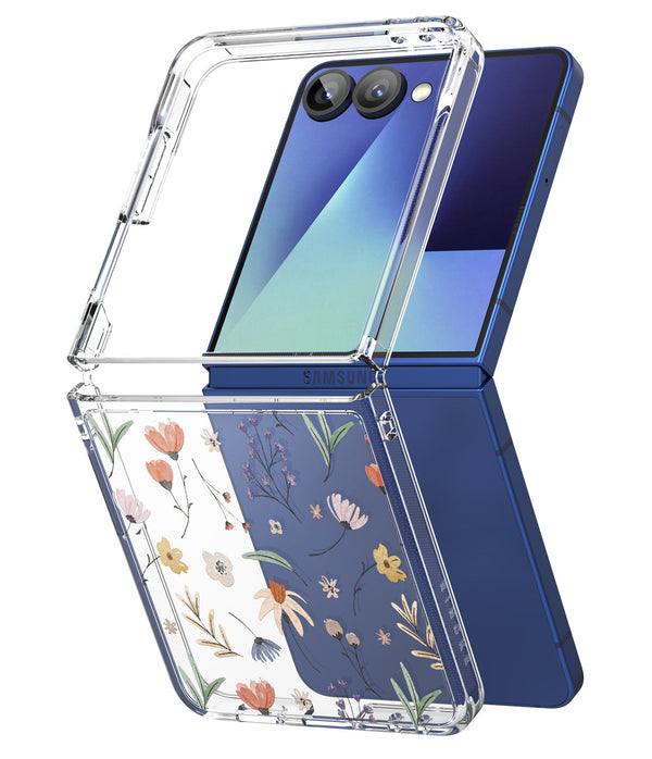 Samsung Galaxy Z Flip 7 Back Cover Case Fusion Design - Dry Flowers