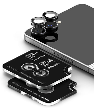 Samsung Galaxy Z Flip 8 Camera Lens Frame Glass - Black [ 2 Pack ]