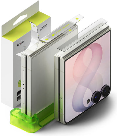 Samsung Galaxy Z Flip 8  Tempered Glass Screen Protector | Hinge Protector - {2 Pack}