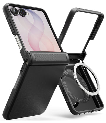 Samsung Galaxy Z Flip 8 Back Cover Case | Onyx Magnetic Flap - Black