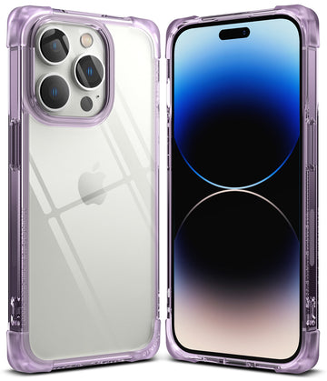 Apple iPhone 14 Pro Back Cover Case | Fusion Bumper - Clear Purple