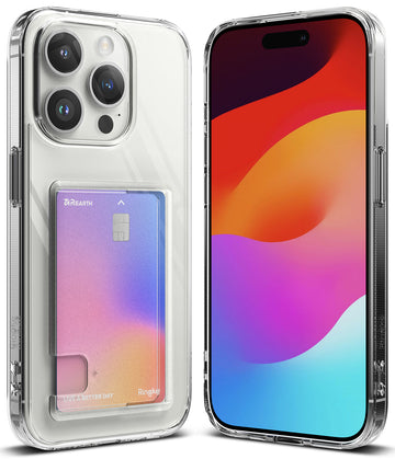 iPhone 15 Pro Max Back Cover Case | Fusion - Card Clear