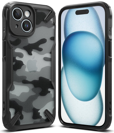 iPhone 15 Plus Back Cover Case | Fusion X - Camo Black