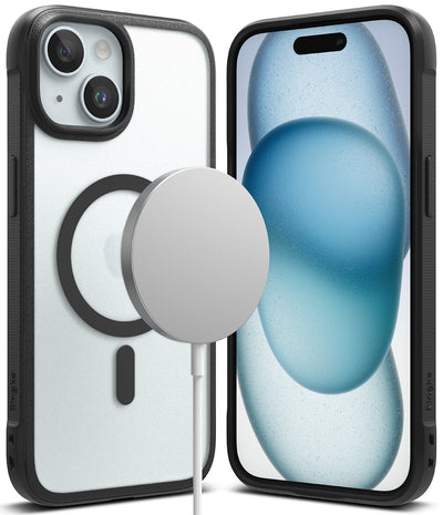 iPhone 15 Plus Back Cover case Fusion Bold | Magnetic Matte  - Matte Black