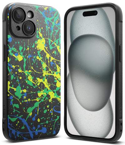 iPhone 15 Plus Back Cover case | Onyx Design - Action Painting