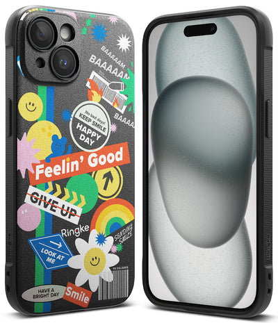 iPhone 15 Plus Back Cover Case | Onyx Design - Sticker