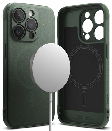 iPhone 15 Pro Back Cover Case | Onyx Magnetic - Dark Green