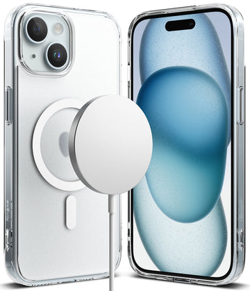 iPhone 15 Plus Back Cover Case | Fusion Magnetic - Matte Clear