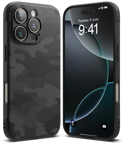 iPhone 16 Pro Max Back Cover Case | Onyx Design - Camo Black