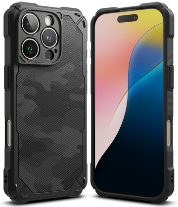 iPhone 16 Pro Max Back Cover Case| Rugged Gear Magnetic Bumper - Camo Black
