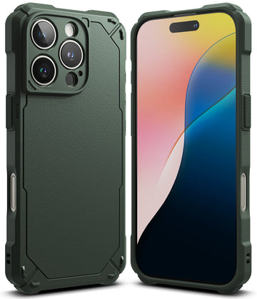 iPhone 16 Pro Max Back Cover Case | Rugged Gear Bumper - Dark Green
