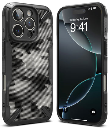 iPhone 16 Pro Max Back Cover Case | Fusion X - Camo Black