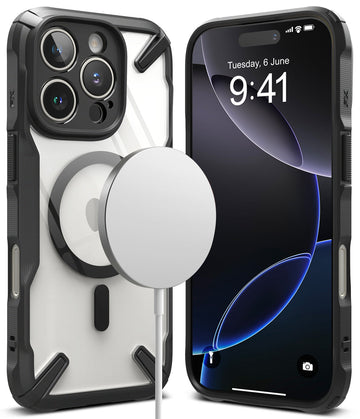 iPhone 16 Pro Back Cover case | Fusion-X Magnetic - Black