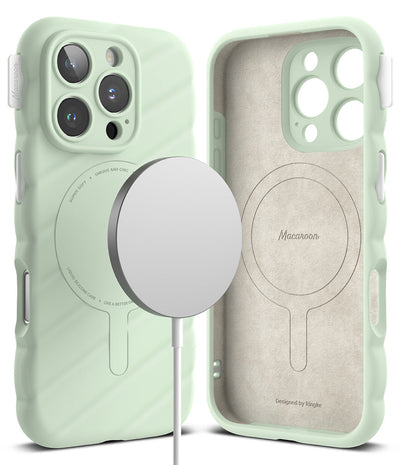 iPhone 16 Pro Back Cover Case | Macaron Silicone Magnetic - Mint