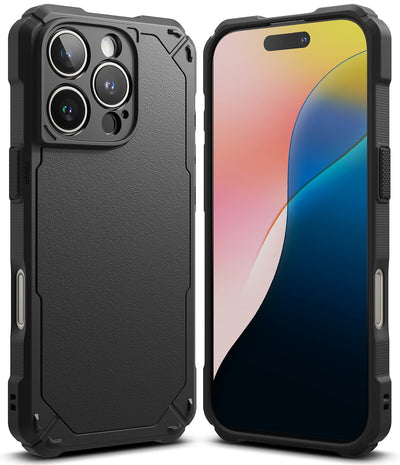 iPhone 16 Pro Back Cover Case | Rugged Gear Bumper - Black