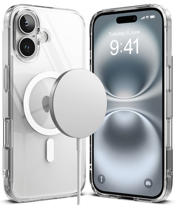 (Refurbished) iPhone 16 Plus Back Cover Case | Fusion Magnetic - Clear