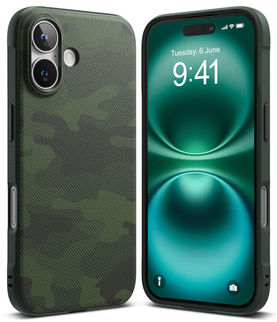 iPhone 16 Plus Back Cover Case | Onyx Design - Camo Green