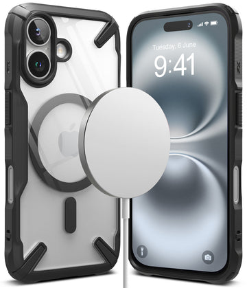 iPhone 16 Back Cover case | Fusion-X Magnetic - Black
