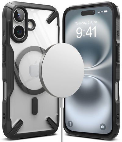 iPhone 16 Back Cover case | Fusion-X Magnetic - Black