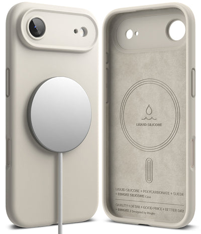 iPhone 17 Air Back Cover case | Silicone Magnetic - Stone