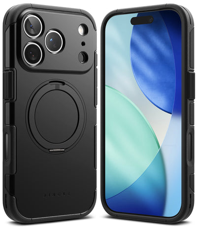 iPhone 17 Pro Max Back Cover case | Magnetic Alles Stand - Black