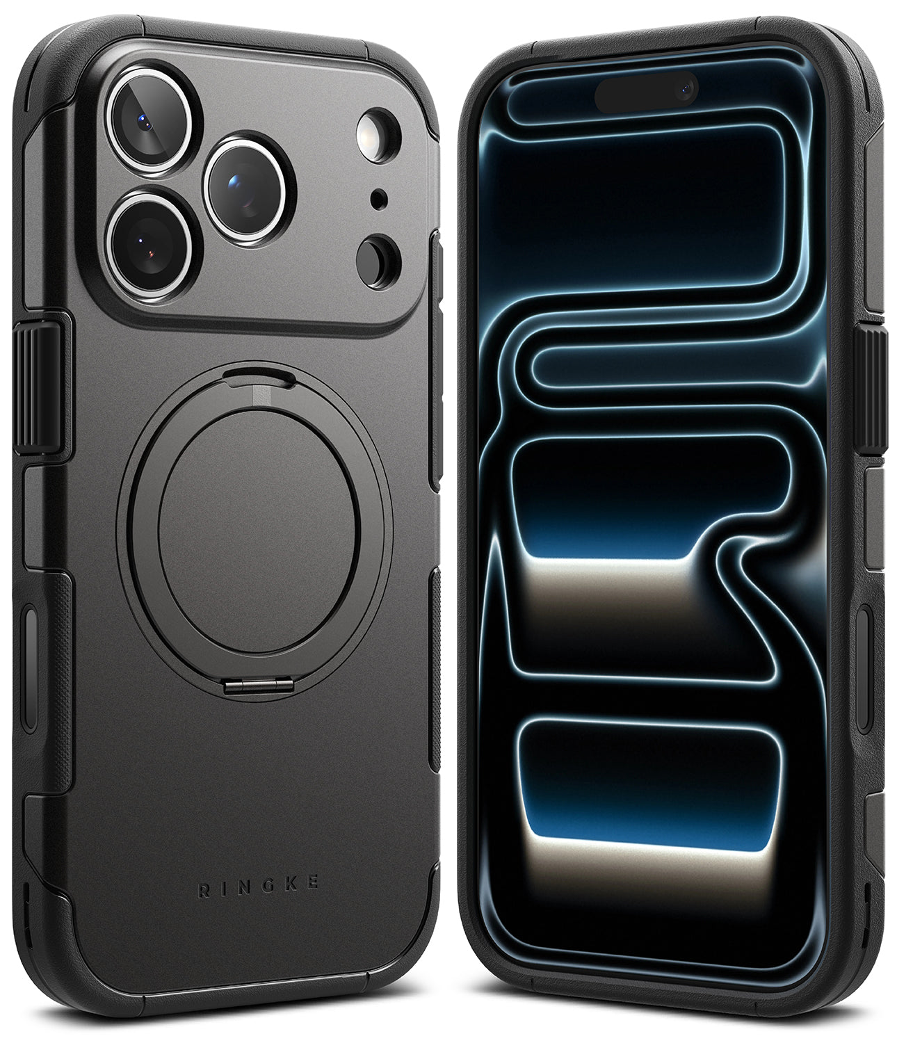 iPhone 17 Pro Max Back Cover case | Magnetic Alles Stand - Gun Metal