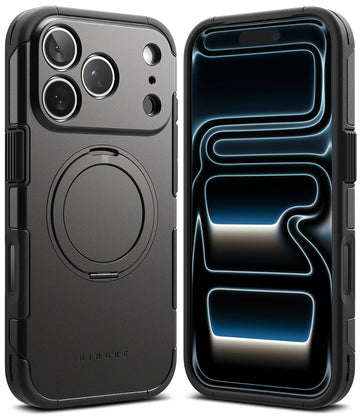 iPhone 17 Pro Max Back Cover case | Magnetic Alles Stand - Gun Metal