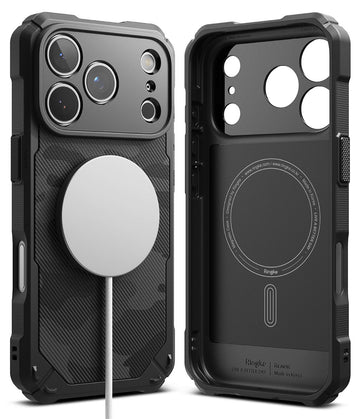 iPhone 17 Pro Max Back Cover Case| Rugged Gear Magnetic Bumper - Camo Black