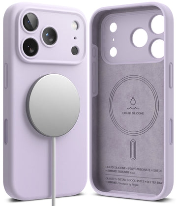 iPhone 17 Pro Max Back Cover case | Silicone Magnetic - Light Purple