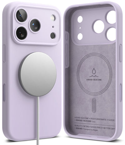 iPhone 17 Pro Max Back Cover case | Silicone Magnetic - Light Purple