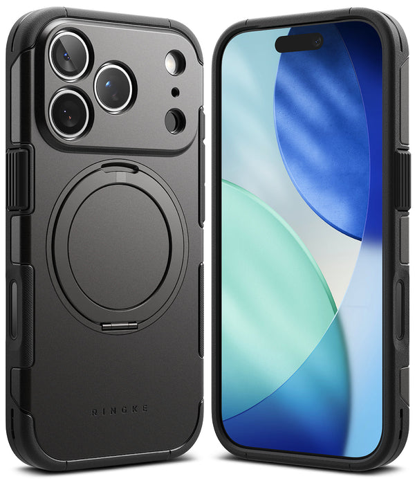 iPhone 17 Pro Back Cover case | Magnetic Alles Stand - Gun Metal