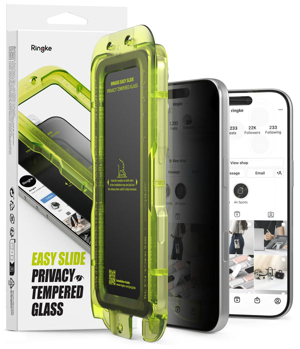 iPhone 17 Pro Screen Protector Guard with Easy Installation Tool, Easy Slide Privacy Glass | Tempered Glass (2 Pack)