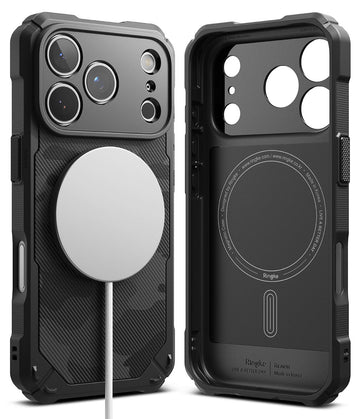 iPhone 17 Pro Back Cover Case | Rugged Gear Magnetic Bumper - Camo Black