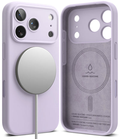 iPhone 17 Pro Back Cover case | Silicone Magnetic - Light Purple