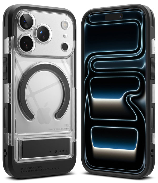 iPhone 17 Pro Back Cover Case | UX Magnetic With Kickstand - Clear