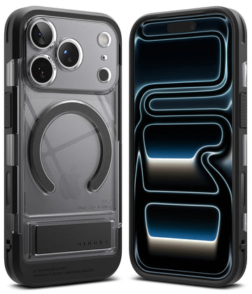 iPhone 17 Pro Back Cover Case | UX Magnetic With Kickstand - Smoke Black