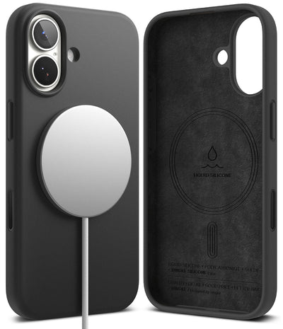 iPhone 17 Back Cover case | Silicone Magnetic - Black