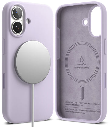 iPhone 17 Back Cover case | Silicone Magnetic - Light Purple