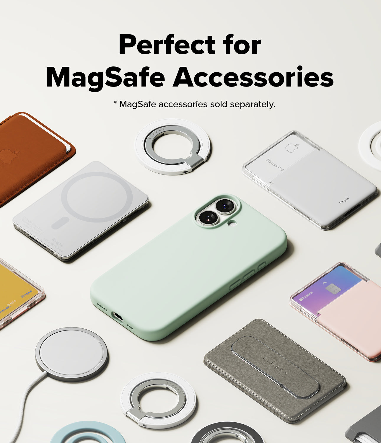 iPhone 17 Back Cover case Silicone Magnetic Soft Mint