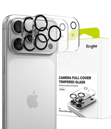 iPhone 18 Pro Max Camera Lens Protector Full Cover Tempered Glass  - (2 Pack)