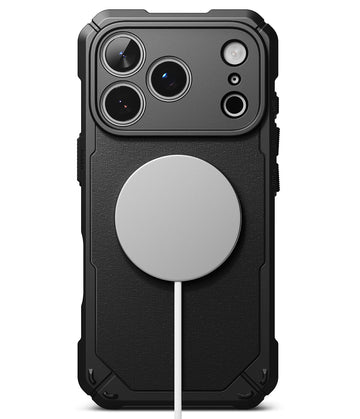iPhone 18 Pro Max Back Cover Case | Rugged Gear Magnetic Bumper - Black