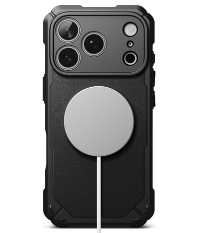 iPhone 18 Pro Max Back Cover Case | Rugged Gear Magnetic Bumper - Black
