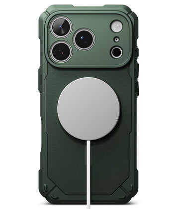 iPhone 18 Pro Max Back Cover Case | Rugged Gear Magnetic Bumper - Dark Green