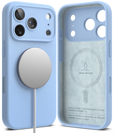 iPhone 18 Pro Max Back Cover case | Silicone Magnetic - Light Blue